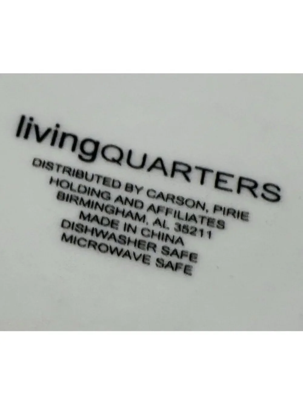 Livingquarters LIQ10 White Embossed Basketweave Rimmed 9